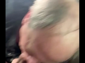 Suck my dick faggot - bbc in his car backseat at the mall parking lot