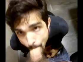 Sucking dick in public toilet