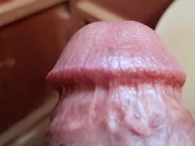 Big cock masturbation in a dirty and nasty non used wc. final cumshot with lot of juicy semen.