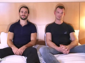 Nextdoor guy gets wanked his big cock by us in spite of himself
