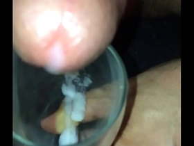 Cum piss glass