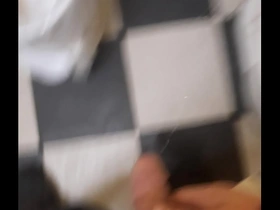 Public bathroom flooded with my piss