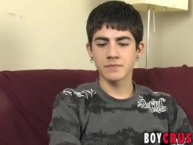 Interviewed twink rad matthews cums after an interview