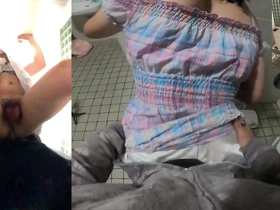 Japanese crossdresser ayumi blowjob analsex public toilet 034