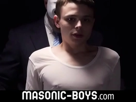 Hot twink boy takes asshole initiation from butt plugs and bareback cocks masonic-boys.com