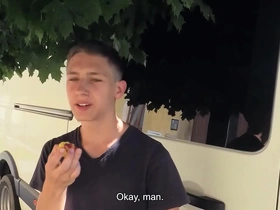 Horny man visits a small town and searches for someone who would take his money to fuck his ass - bigstr