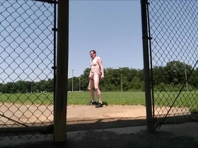 Public sweaty ass fuck with vibrator at ball park eddie3261 07-17