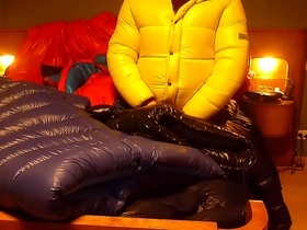 Doudounes downjackets nylon shiny millet