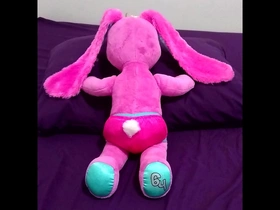 Build-a-bear risa plush with onahole gets fucked and a tummy cumshot