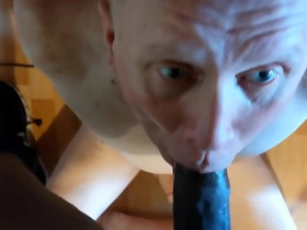 Hard bbc face fuck and cum