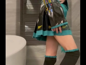 Cosplay sissy having fun